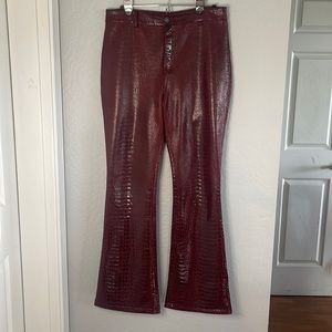 Snake print pants RED
